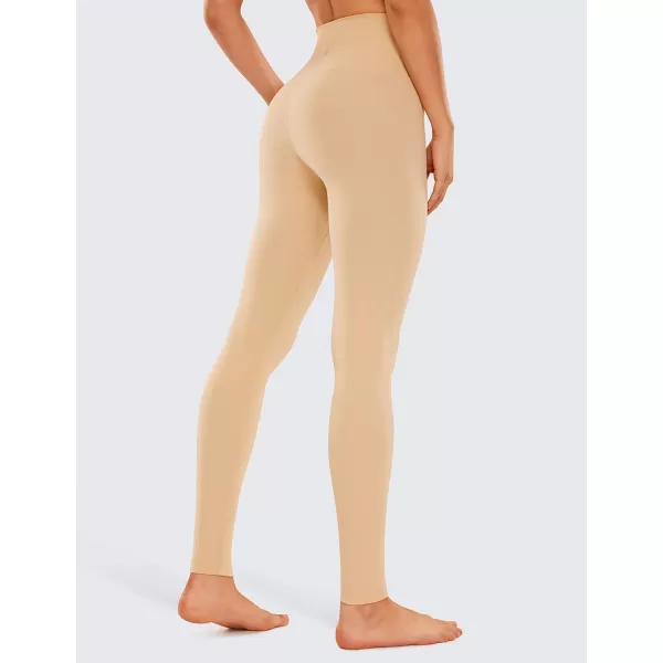 CRZ YOGA Butterluxe Extra Long Leggings for Tall Women 31 Inches  High Waisted Athletic Workout Leggings Soft Yoga PantsTan Milkshake