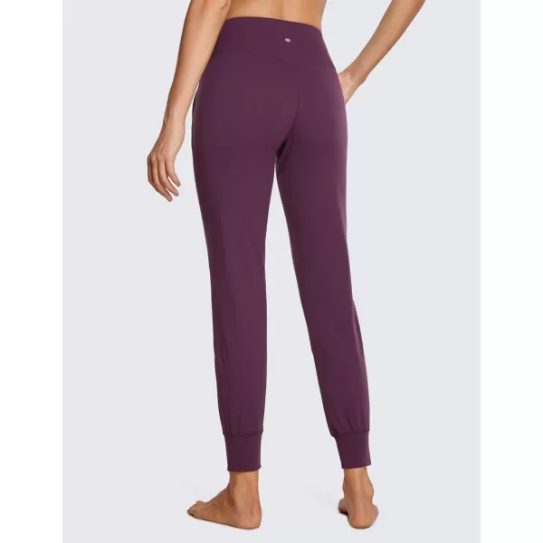 CRZ YOGA Butterluxe High Waisted Joggers for Women 27  Buttery Soft Yoga Pants Lounge Workout Leggings with Pockets27 inches Deep Purple