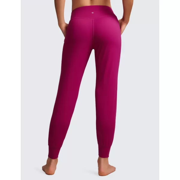 CRZ YOGA Butterluxe High Waisted Joggers for Women 27  Buttery Soft Yoga Pants Lounge Workout Leggings with Pockets27 inches Magenta Purple