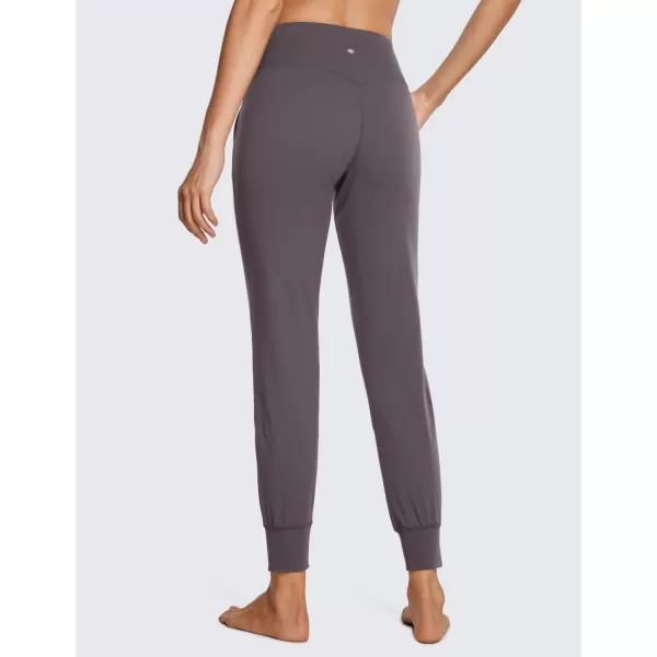 CRZ YOGA Butterluxe High Waisted Joggers for Women 27  Buttery Soft Yoga Pants Lounge Workout Leggings with Pockets27 inches Tornado Grey