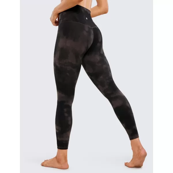 CRZ YOGA Butterluxe High Waisted Lounge Legging 25  Workout Leggings for Women Buttery Soft Yoga PantsTaupe Tie Dye Flowers