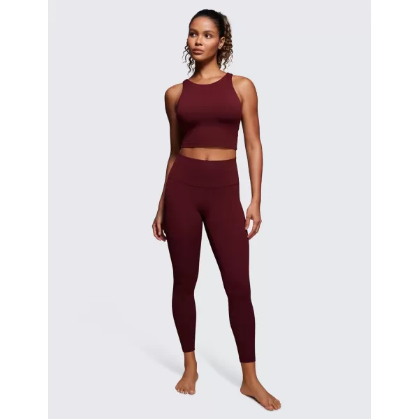 CRZ YOGA Butterluxe High Waisted Lounge Legging 25quot  Workout Leggings for Women Buttery Soft Yoga PantsRed Merlot