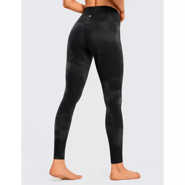 CRZ YOGA Butterluxe High Waisted Lounge Legging 28  Workout Leggings for Women Buttery Soft Yoga Pants28 inches Black Tie Dye Flowers