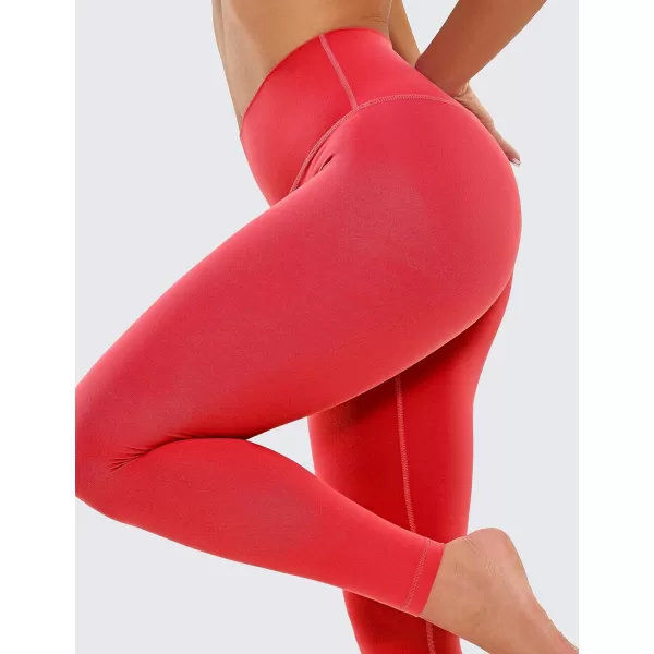 CRZ YOGA Butterluxe High Waisted Lounge Legging 28  Workout Leggings for Women Buttery Soft Yoga Pants28 inches Deep Red