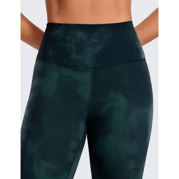 CRZ YOGA Butterluxe High Waisted Lounge Legging 28  Workout Leggings for Women Buttery Soft Yoga Pants28 inches Green Tiedye Flowers