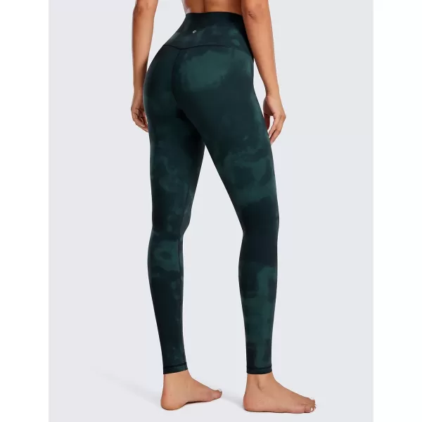 CRZ YOGA Butterluxe High Waisted Lounge Legging 28  Workout Leggings for Women Buttery Soft Yoga Pants28 inches Green Tiedye Flowers