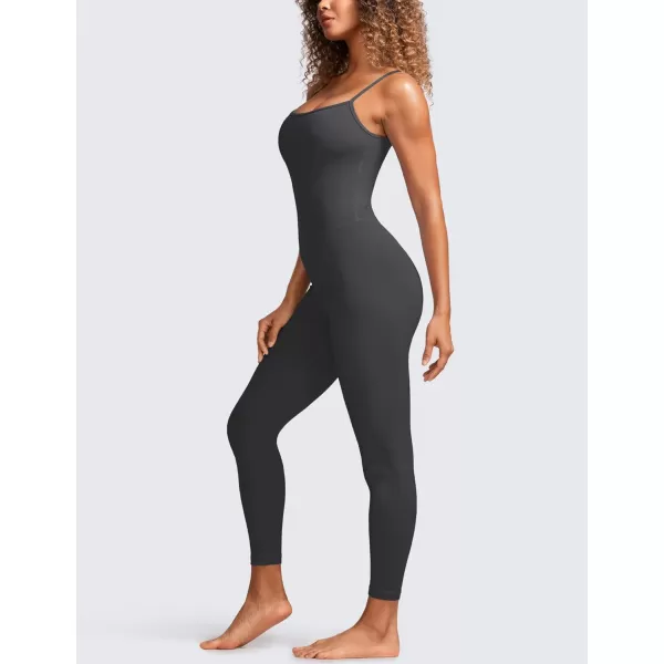 CRZ YOGA Butterluxe Jumpsuits for Women Yoga Workout Casual Romper One Piece Jumpsuit with Built in Bra LeggingsMysterious Grey