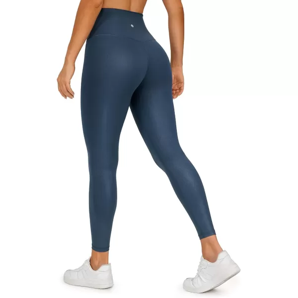 CRZ YOGA Butterluxe Matte Faux Leather Leggings for Women 25quot  High Waisted Stretch Ankle Leather Pants Pleather TightsFaux Leather French Navy
