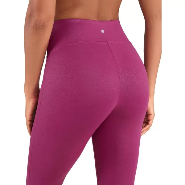 CRZ YOGA Butterluxe Matte Faux Leather Leggings for Women 265  No Front Seam High Waist Stretch Tights Pleather PantsMagenta Purple Classic Pattern