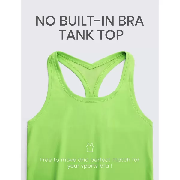 CRZ YOGA Butterluxe Racerback Workout Tank Tops for Women Sleeveless Gym Tops Athletic Yoga Shirts CamisoleGreen Glow