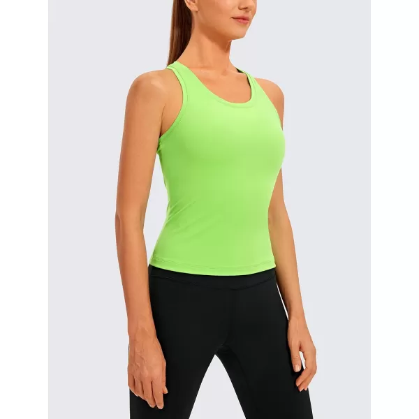 CRZ YOGA Butterluxe Racerback Workout Tank Tops for Women Sleeveless Gym Tops Athletic Yoga Shirts CamisoleGreen Glow