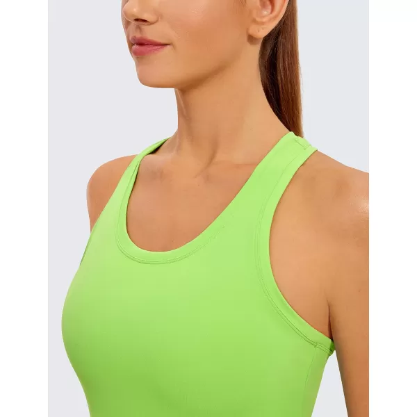 CRZ YOGA Butterluxe Racerback Workout Tank Tops for Women Sleeveless Gym Tops Athletic Yoga Shirts CamisoleGreen Glow