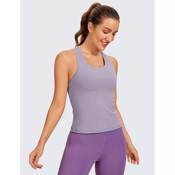 CRZ YOGA Butterluxe Racerback Workout Tank Tops for Women Sleeveless Gym Tops Athletic Yoga Shirts CamisoleLavender Mist