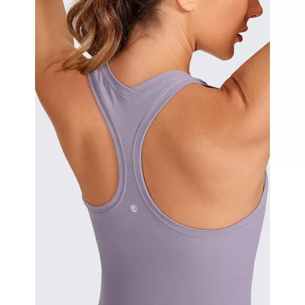 CRZ YOGA Butterluxe Racerback Workout Tank Tops for Women Sleeveless Gym Tops Athletic Yoga Shirts CamisoleLavender Mist