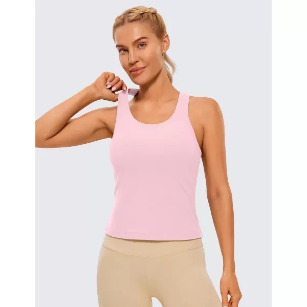 CRZ YOGA Butterluxe Racerback Workout Tank Tops for Women Sleeveless Gym Tops Athletic Yoga Shirts CamisolePink Peony