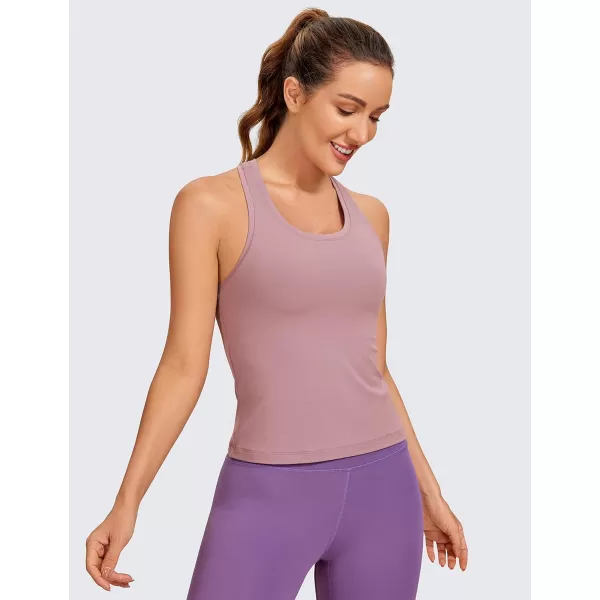 CRZ YOGA Butterluxe Racerback Workout Tank Tops for Women Sleeveless Gym Tops Athletic Yoga Shirts CamisoleRose Fragrant Purple