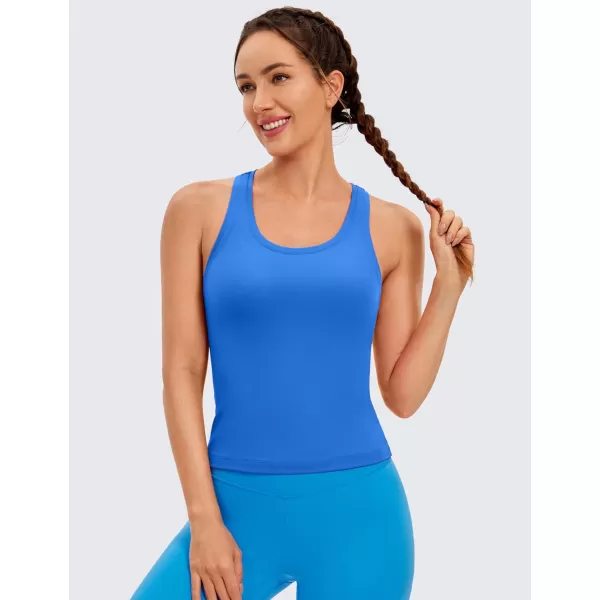 CRZ YOGA Butterluxe Racerback Workout Tank Tops for Women Sleeveless Gym Tops Athletic Yoga Shirts CamisoleSparkle Blue