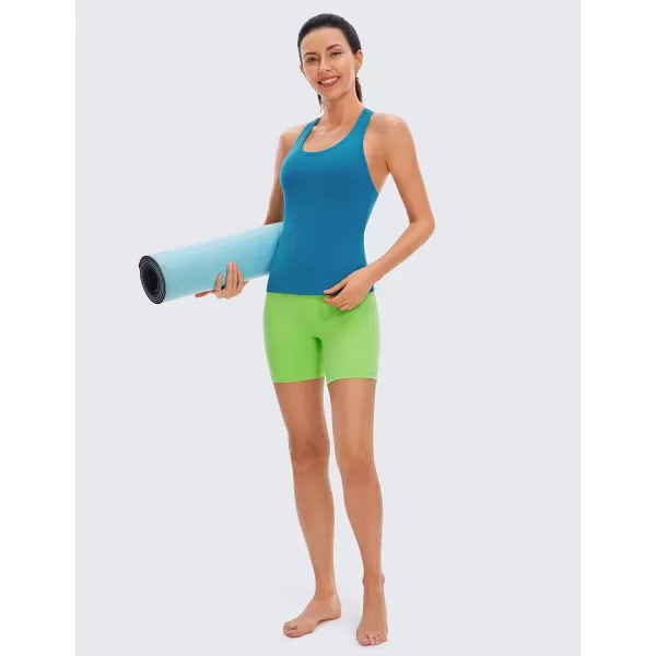 CRZ YOGA Butterluxe Racerback Workout Tank Tops for Women Sleeveless Gym Tops Athletic Yoga Shirts CamisoleSupersonic Blue