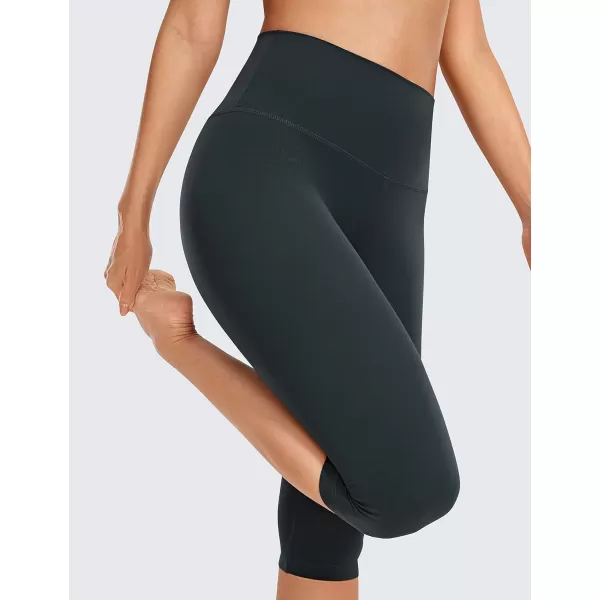 CRZ YOGA Butterluxe Womens Capri Leggings  145 Knee Length High Waisted Summer Workout Short Leggings Buttery Soft PantsDark Green