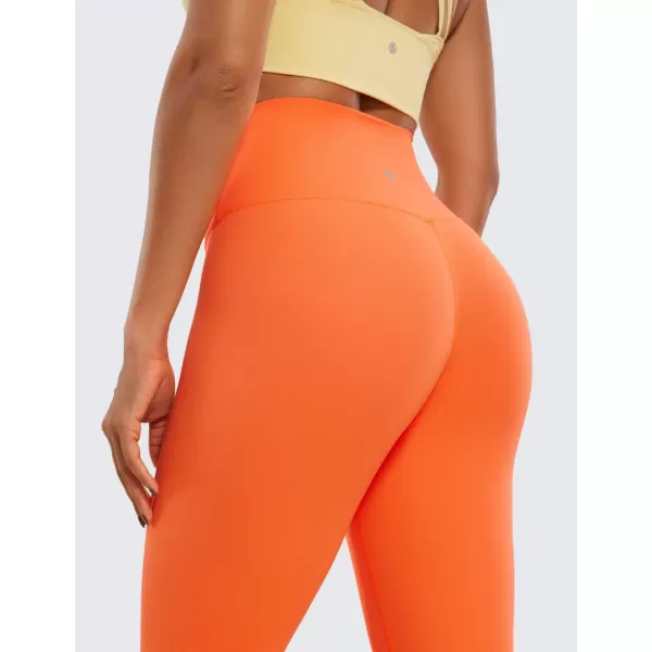 CRZ YOGA Butterluxe Womens V Cross Waist Workout Leggings 265  Crossover High Waist Long Gym Lounge Yoga Pants265 Height 54  57 Neon Orange