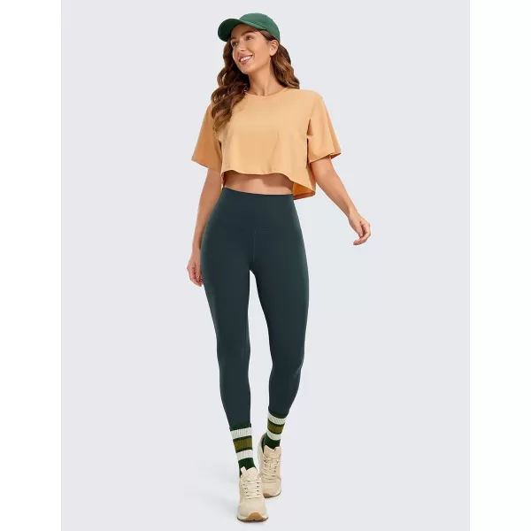 CRZ YOGA Butterluxe Womens Workout Leggings 265 Full Length High Waisted Yoga Pants Buttery Soft Athletic Gym Lounge265 Height 53  57 Forest Dark Green