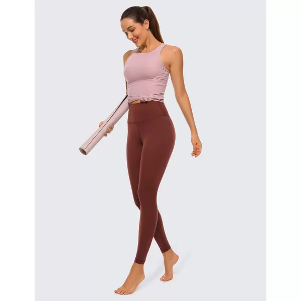 CRZ YOGA Butterluxe Womens Workout Leggings 265 Full Length High Waisted Yoga Pants Buttery Soft Athletic Gym Lounge265 Height 53  57 Jujube Brown