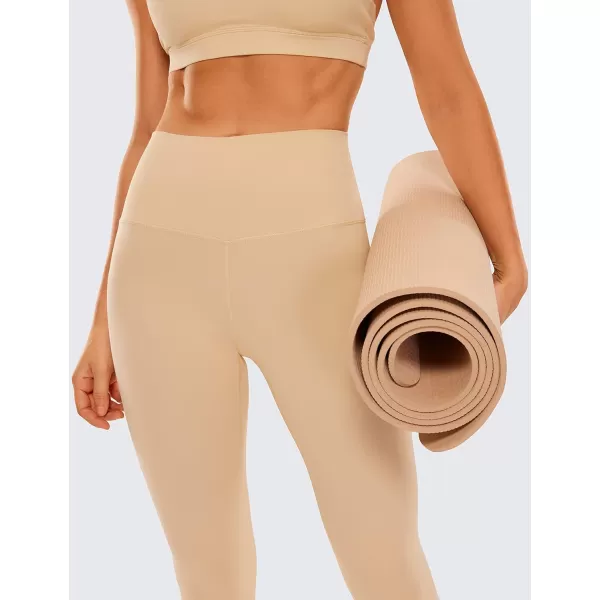 CRZ YOGA Butterluxe Womens Workout Leggings 265 Full Length High Waisted Yoga Pants Buttery Soft Athletic Gym Lounge265 Height 53  57 Tan Milkshake