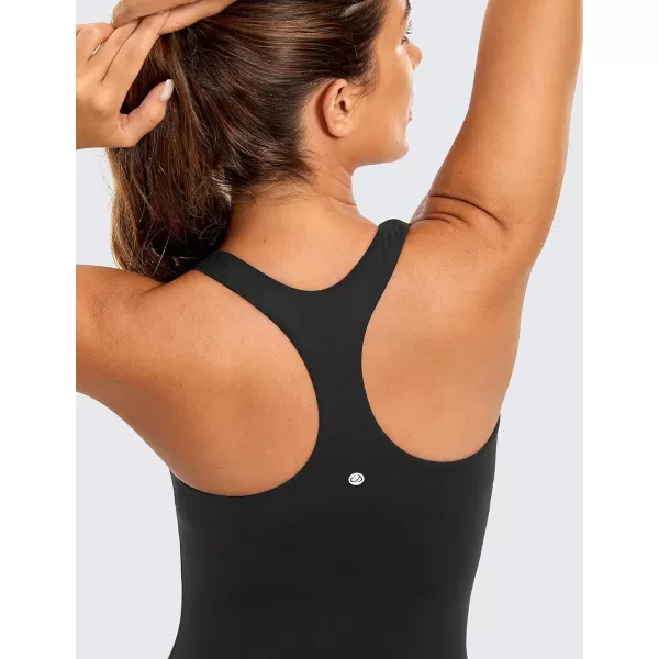 CRZ YOGA Butterluxe Workout Tank Tops for Women Built in Shelf Bras Padded  Racerback Athletic Spandex Yoga CamisoleBlack