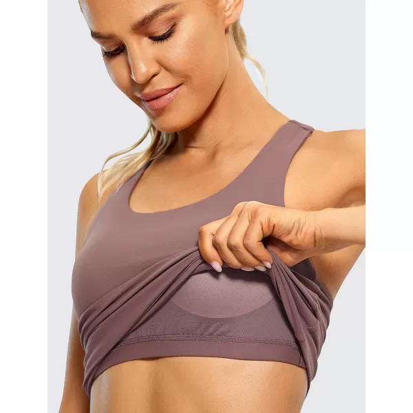 CRZ YOGA Butterluxe Workout Tank Tops for Women Built in Shelf Bras Padded  Racerback Athletic Spandex Yoga CamisoleMauve