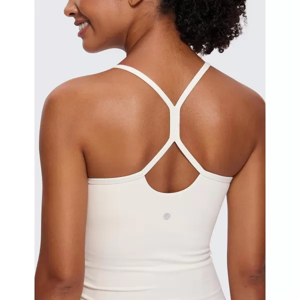 CRZ YOGA Butterluxe Y Back Maternity Tank Top for Women Ruched Pregnancy Basic Tops Sleeveless Athletic Yoga Shirts CamisoleWhite Apricot