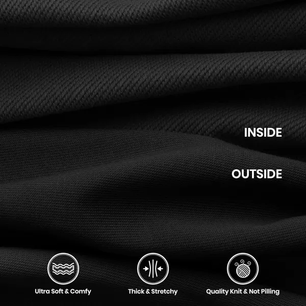 CRZ YOGA Cinch Bottom Sweatpants Women High Waisted Thick Cotton Sweat Pants with Pockets Casual Lounge Athletic JoggersBlack