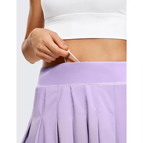 CRZ YOGA Cute Pleated Skirts for Women High Waisted Tennis Golf Skorts with Pockets Casual Athletic Workout SkaterLilac