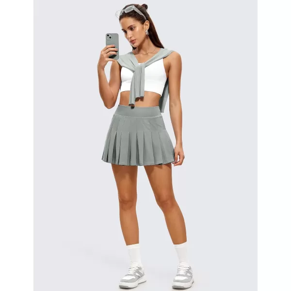 CRZ YOGA Cute Pleated Skirts for Women High Waisted Tennis Golf Skorts with Pockets Casual Athletic Workout SkaterSterling