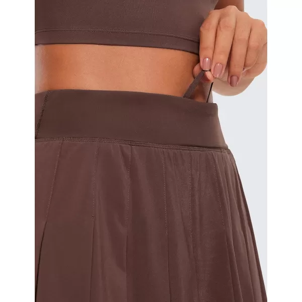 CRZ YOGA Cute Pleated Skirts for Women High Waisted Tennis Golf Skorts with Pockets Casual Athletic Workout SkaterTaupe