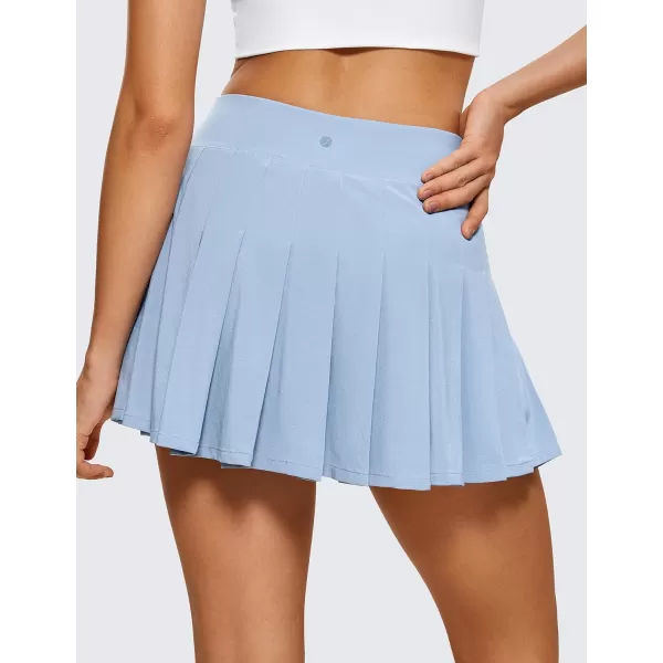CRZ YOGA Cute Pleated Skirts for Women High Waisted Tennis Golf Skorts with Pockets Casual Athletic Workout SkaterThe Breeze Blue
