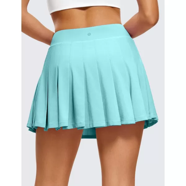 CRZ YOGA Cute Pleated Skirts for Women High Waisted Tennis Golf Skorts with Pockets Casual Athletic Workout SkaterTurquoise