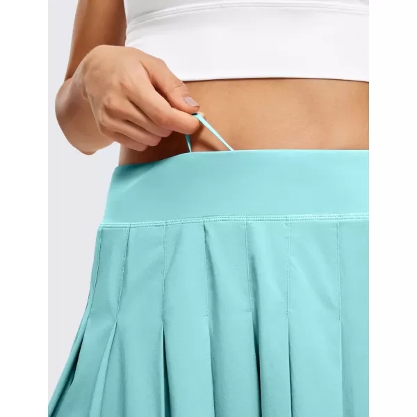 CRZ YOGA Cute Pleated Skirts for Women High Waisted Tennis Golf Skorts with Pockets Casual Athletic Workout SkaterTurquoise