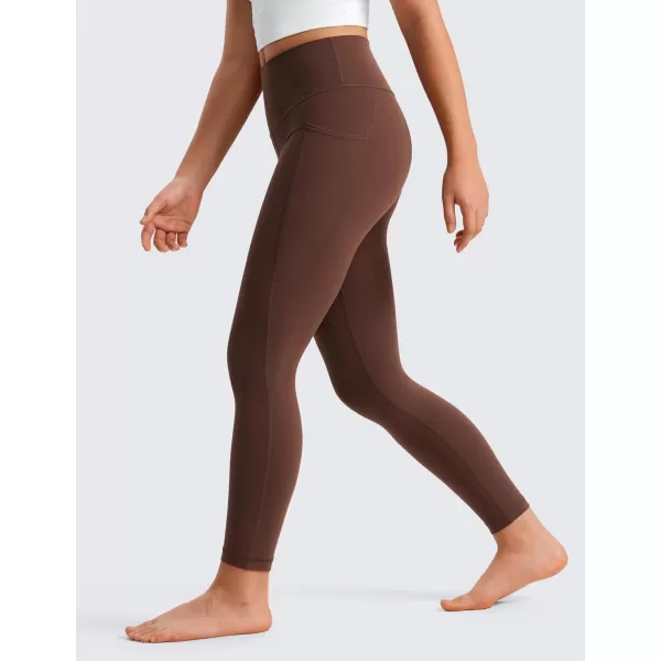 CRZ YOGA Girls Butterluxe Athletic Leggings with Pockets  High Waist Lounge Kids Teen Pants Yoga Active Dance Running TightsCoffee Brown