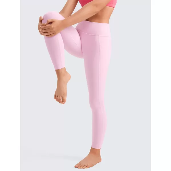 CRZ YOGA Girls Butterluxe Athletic Leggings with Pockets  High Waist Lounge Kids Teen Pants Yoga Active Dance Running TightsPink Peony