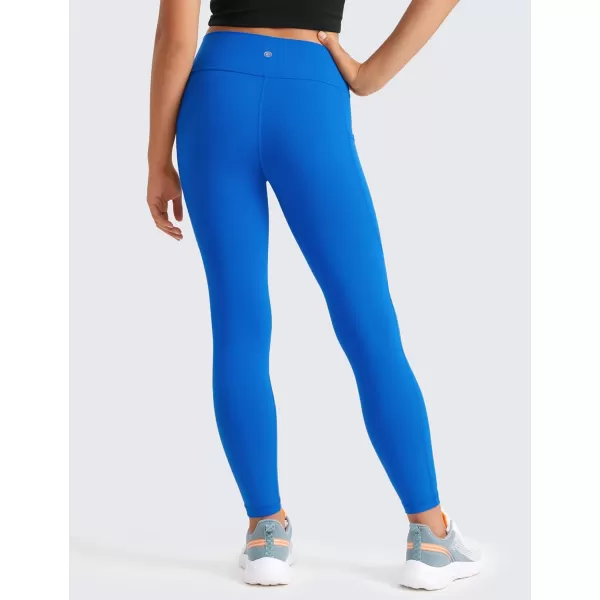 CRZ YOGA Girls Butterluxe Athletic Leggings with Pockets  High Waist Lounge Kids Teen Pants Yoga Active Dance Running TightsSparkle Blue