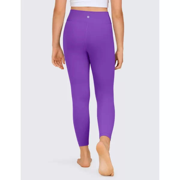 CRZ YOGA Girls Butterluxe Crossover Athletic Leggings  High Waist V Cross Kids Lounge Pants Yoga Active Dance Running TightsRegular Royal Lilac