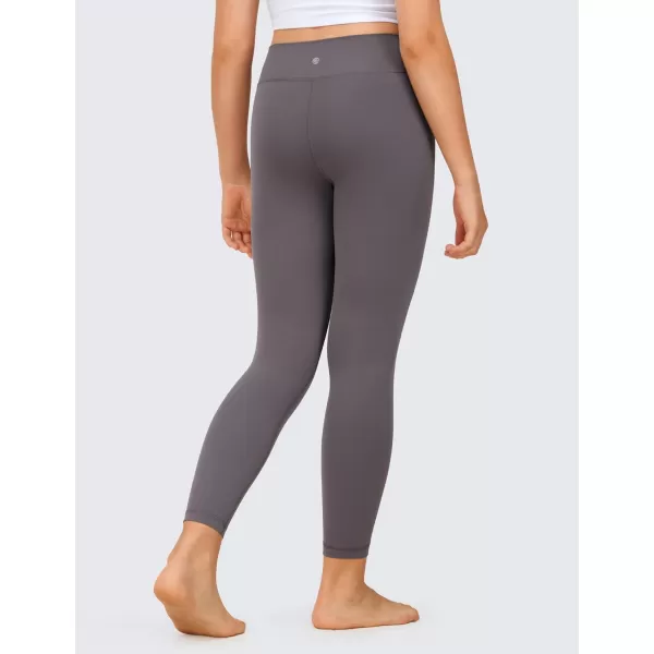 CRZ YOGA Girls Butterluxe Crossover Athletic Leggings  High Waist V Cross Kids Lounge Pants Yoga Active Dance Running TightsRegular Tornado Grey