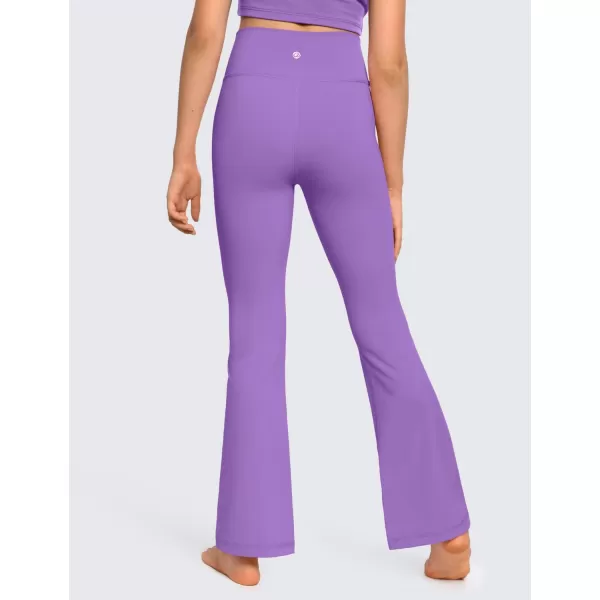 CRZ YOGA Girls Butterluxe Crossover Flare Leggings  Kids High Waist V Cross Bell Bottoms Bootcut Lounge Active Yoga PantsRegular Royal Lilac