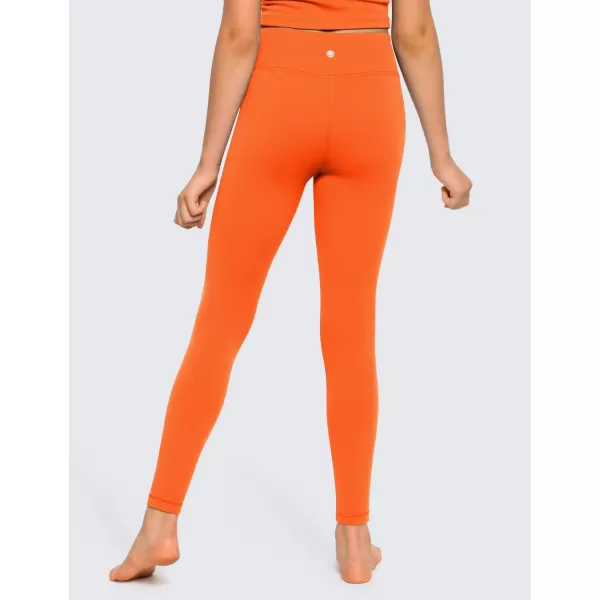 CRZ YOGA Girls Butterluxe Full Length Athletic Leggings  Kids High Waist Lounge Pants Girls Active Dance Running Yoga TightsRegular Neon Orange