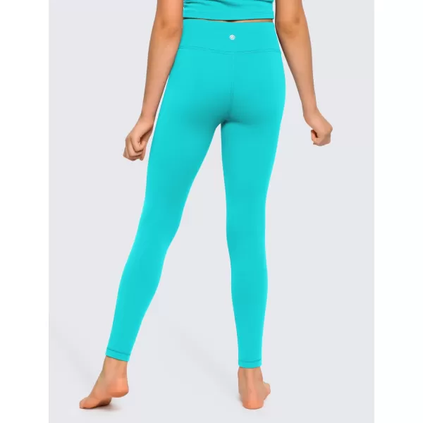 CRZ YOGA Girls Butterluxe Full Length Athletic Leggings  Kids High Waist Lounge Pants Girls Active Dance Running Yoga TightsRegular Neon Spectral Blue