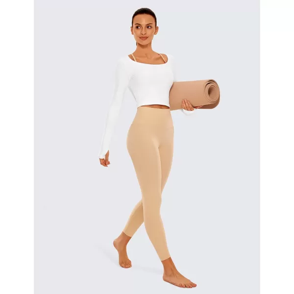 CRZ YOGA High Waisted Lounge Yoga Legging Yoga Pants 25  2825 inches Tan Milkshake