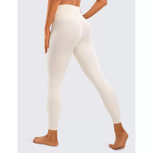 CRZ YOGA High Waisted Lounge Yoga Legging Yoga Pants 25  2825 inches White Apricot