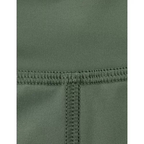 CRZ YOGA High Waisted Running Shorts for Women  254 Liner Gym Athletic Workout Shorts with Pockets Soft Lightweight4  Mid Waisted Grey Sage