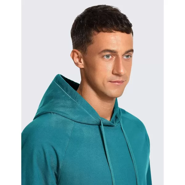 CRZ YOGA Hoodies for Men French Terry Hooded Sweatshirts Workout Athletic Casual Pullover Hoodie Tops with PocketsGreen Jade