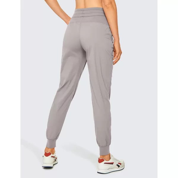 CRZ YOGA Lightweight Workout Joggers for Women High Waisted Outdoor Running Casual Track Pants with PocketsDark Chrome